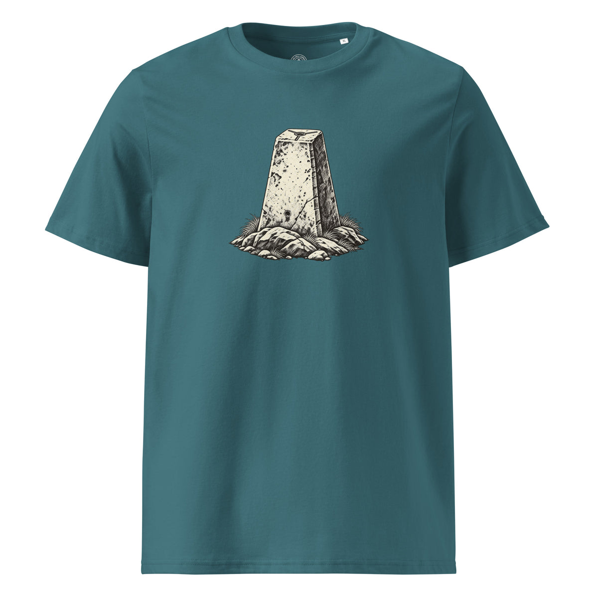 Trig Point Organic Cotton Tee in Stargazer, front view