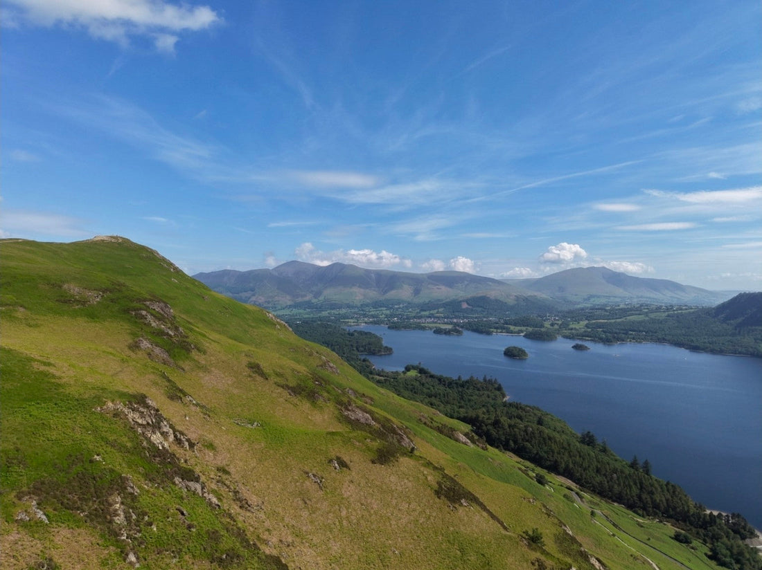 Looking across Derwentwater towards Skiddaw and the northern Lake District fells