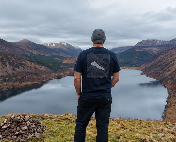 The Lakes Series Ennerdale tee overlooking the lake