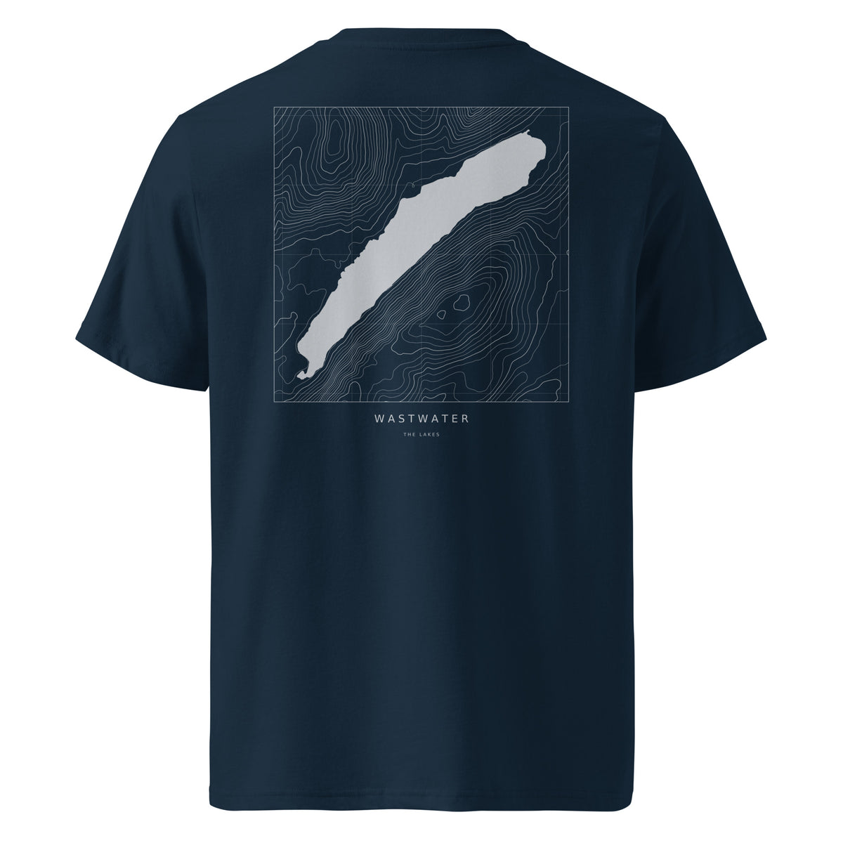 Wastwater Contour T-Shirt in French Navy, back view