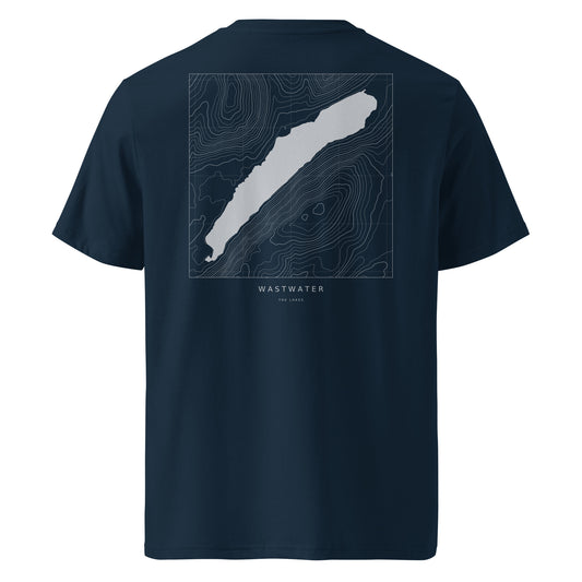 Wastwater Contour T-Shirt in French Navy, back view