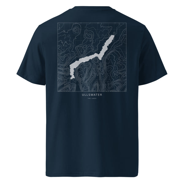 Ullswater Contour T-Shirt in French Navy, back view