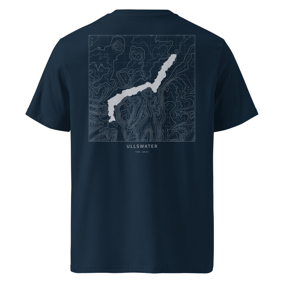 Ullswater Contour T-Shirt in French Navy, back view