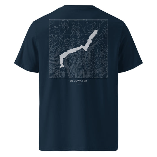 Ullswater Contour T-Shirt in French Navy, back view
